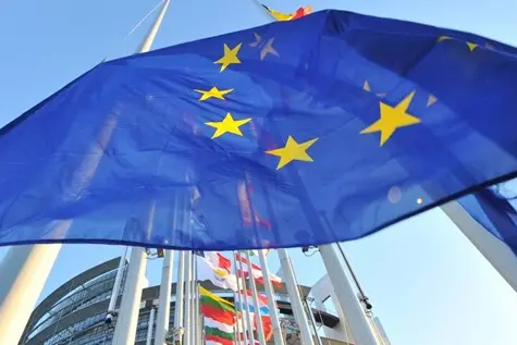 European flags fly in front of the European Parliament in the northeastern French city of Strasbourg on January 16, 2012, on the eve of the first session of the year and the election of the new EU Parliament president to succeed former Polish Prime Minister Jerzy Buzek. AFP PHOTO / GEORGES GOBET (Photo credit should read GEORGES GOBET/AFP/Getty Images)