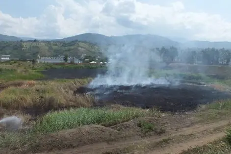 Incendi nell\\'ex stabilimento Legnochimica , ANSA