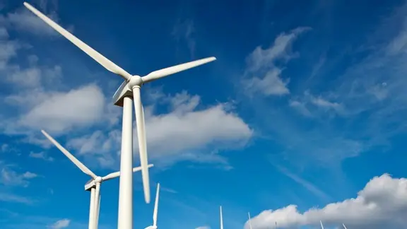 Wind turbines farm