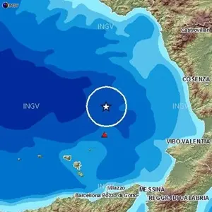 Scossa di terremoto a Vibo Valentia: magnitudo 4,7. Epicentro in mare aperto