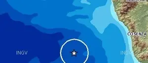 Scossa di terremoto a Vibo Valentia: magnitudo 4,7. Epicentro in mare aperto