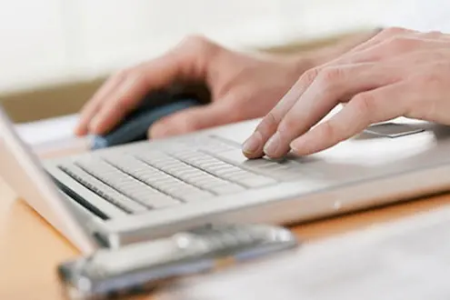 Man using laptop --- Image by \\u00A9 Kate Kunz/Corbis , \\u00A9 Kate Kunz/Corbis