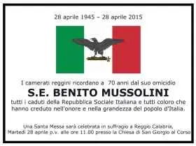 Reggio: interviene la Curia, annullata la messa per Mussolini