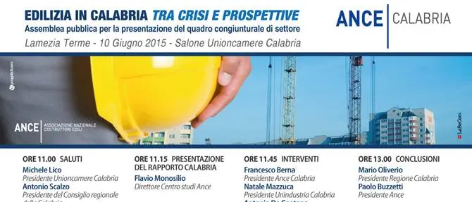 ‘Edilizia in Calabria tra Crisi e prospettive’, il convegno organizzato da ANCE FOTO