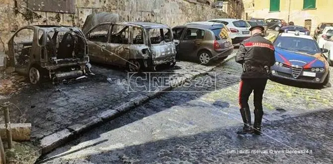 Danno fuoco a tre auto, denunciati tre giovani cosentini