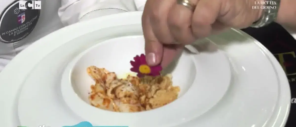 Cremoso di zucca con calamaretto scottato alla nduja