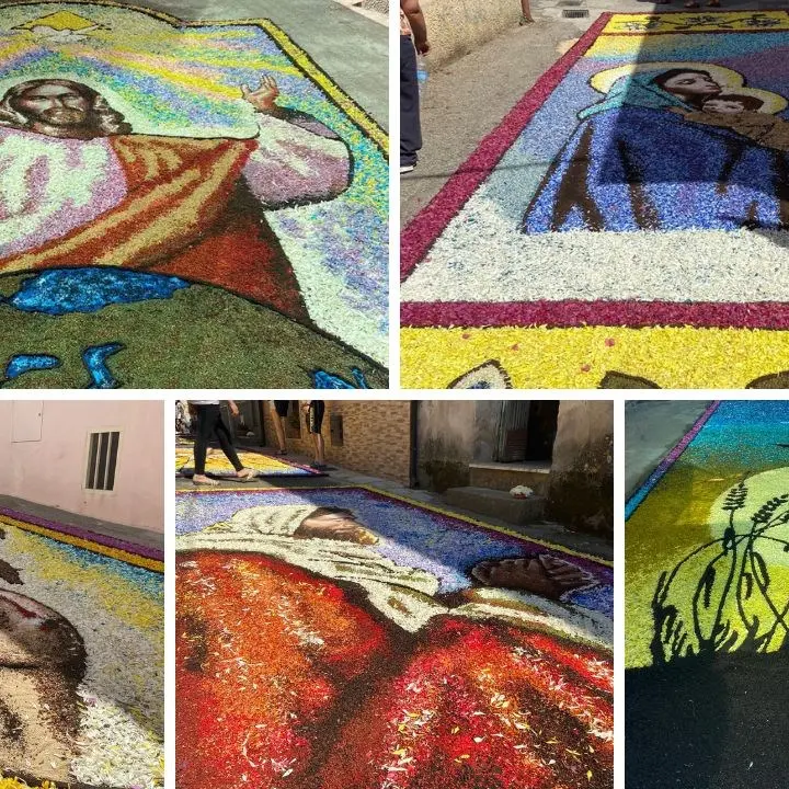 Petali, arte e fede: tripudio di colori a Potenzoni per il ritorno dell’Infiorata - Foto