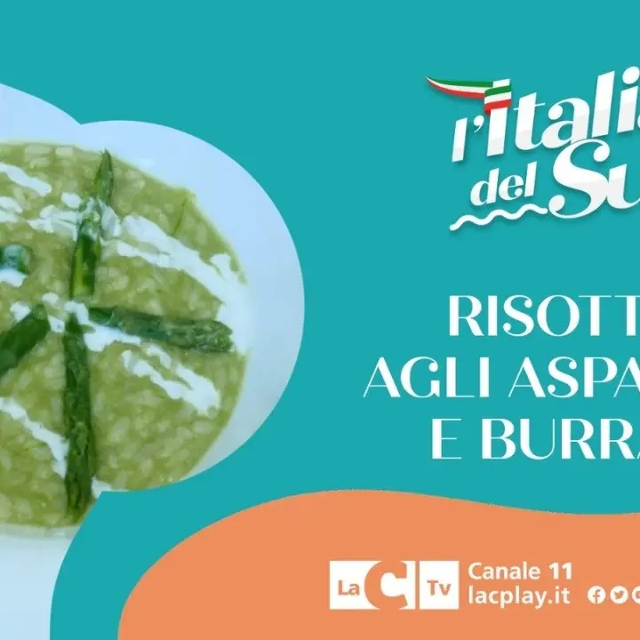 Riso con crema di asparagi e burrata, un piatto speciale con un ingrediente unico