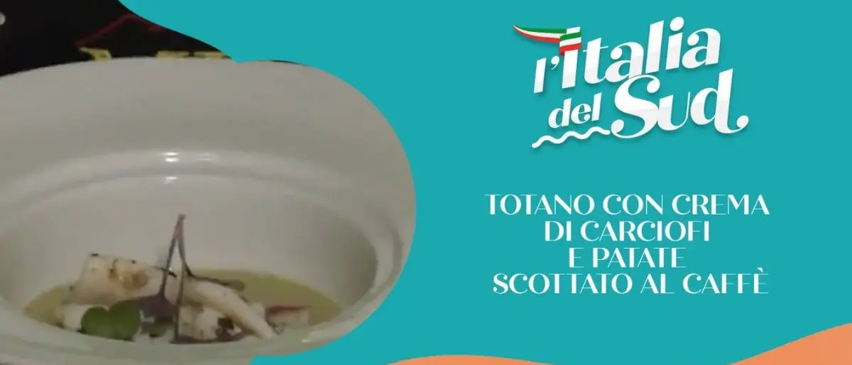 Totano con crema di carciofi e patate scottate al caffè