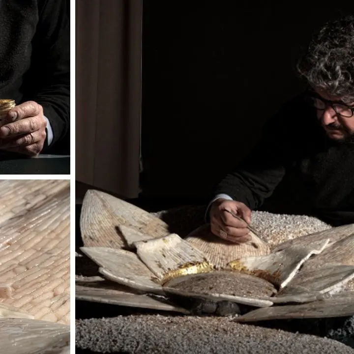 Leonardo Laino e la purezza del suo loto di mosaico e resine protagonisti al Fuorisalone di Milano