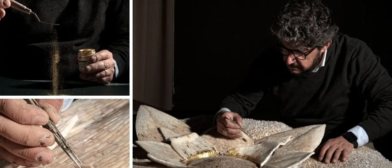 Leonardo Laino e la purezza del suo loto di mosaico e resine protagonisti al Fuorisalone di Milano
