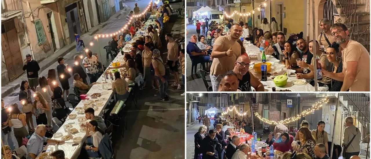 Un paese in cui sentirsi a casa, a Gizzeria si cena in strada tutti insieme sotto le stelle