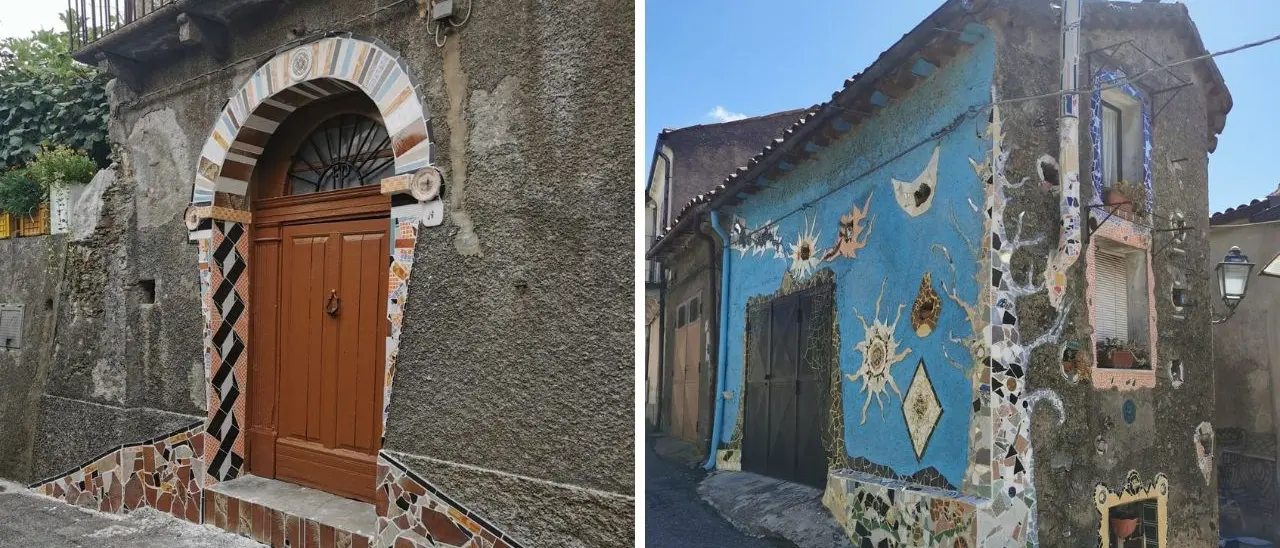Franco Cianflone e la sua arte del mosaico che rende più bello e colorato il borgo di Cicala