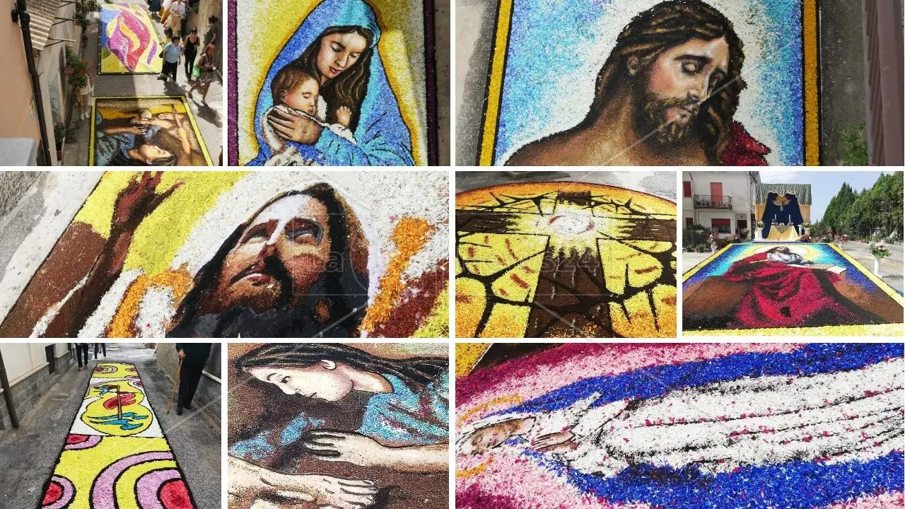 La fede abbraccia l’arte: viaggio a Potenzoni tra i mille colori dell’Infiorata