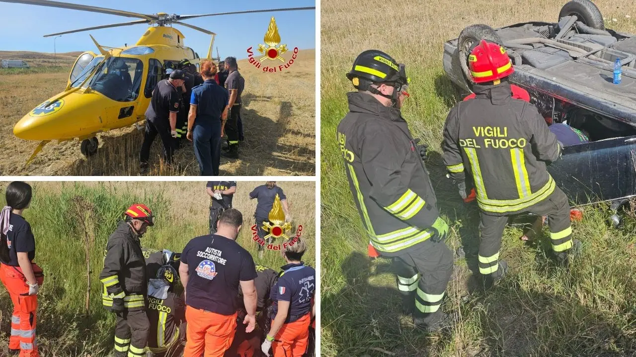 Cutro, auto finisce in un canale di scolo: 77enne trasferito con l’elisoccorso a Cosenza