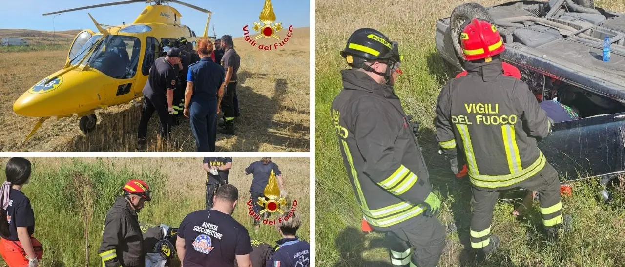 Cutro, auto finisce in un canale di scolo: 77enne trasferito con l’elisoccorso a Cosenza