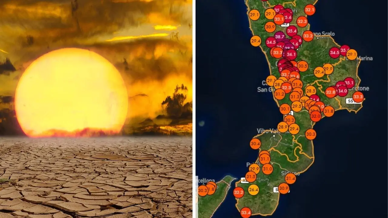 Caldo infernale in Calabria, superati i 40 gradi: ecco dove si sono registrate le temperature più alte