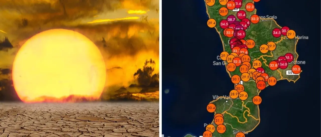 Caldo infernale in Calabria, superati i 40 gradi: ecco dove si sono registrate le temperature più alte