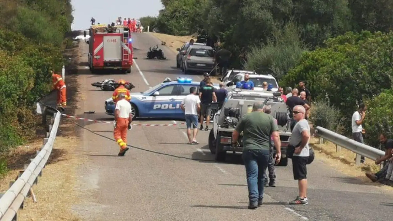 Violento scontro tra due moto e un’auto nell’Oristanese: tre morti e due feriti