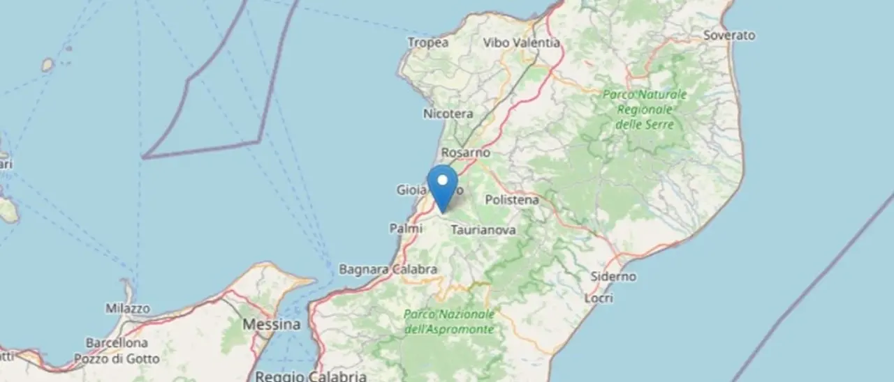 Terremoto in Calabria: scossa di magnitudo 3.6 con epicentro vicino a Rizziconi