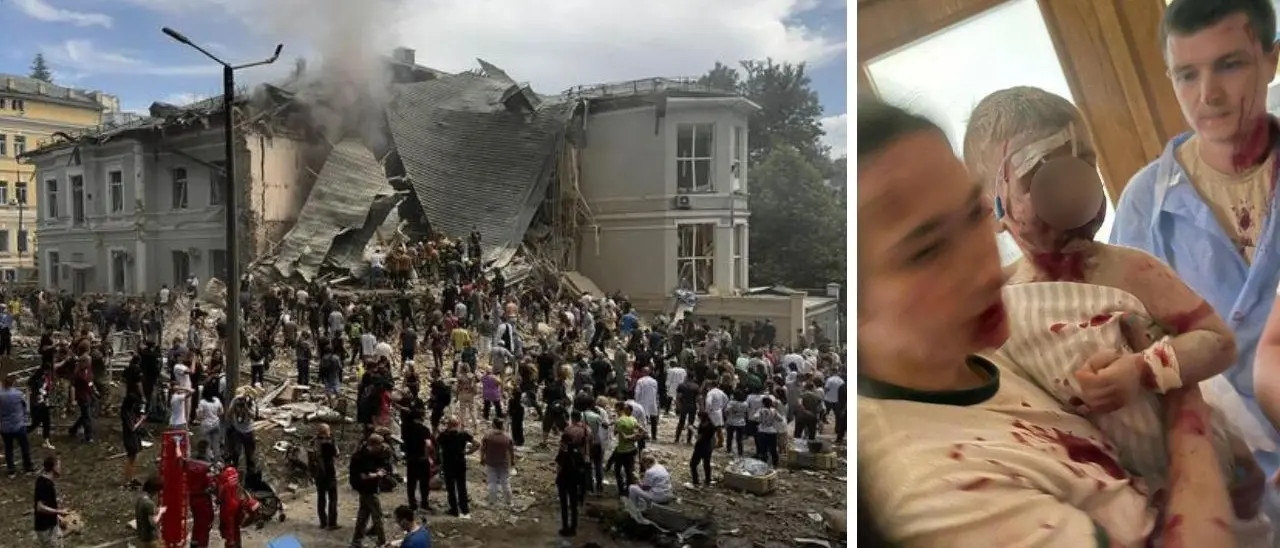 Attacco russo in Ucraina, colpito anche un ospedale pediatrico. Zelensky: «Persone sotto le macerie»