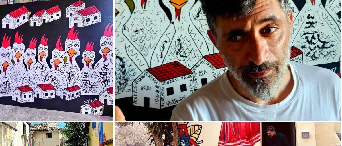 L’ultima “follia” dell’artista Caruso: vendere una sua opera a 120mila euro e finanziare le casette abbandonate di Petilia Policastro