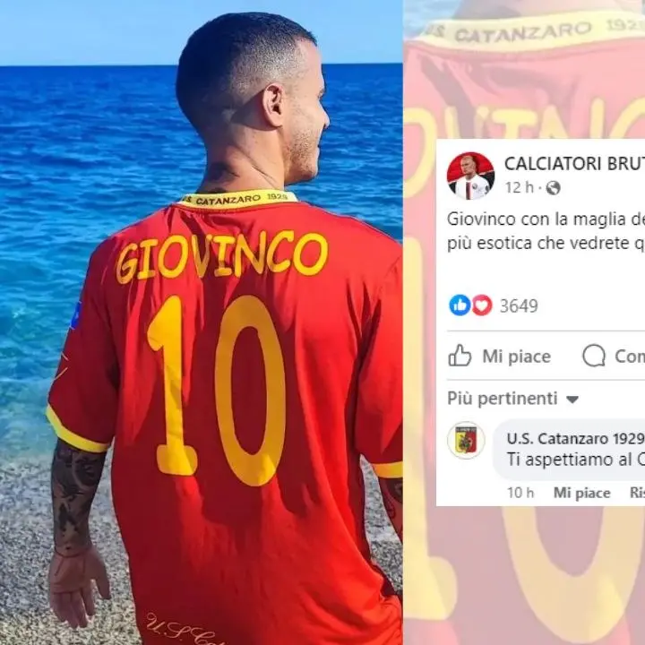 Giovinco con la maglia del Catanzaro, la foto diventa virale sui social: «La cosa più esotica che vedrete questa estate»