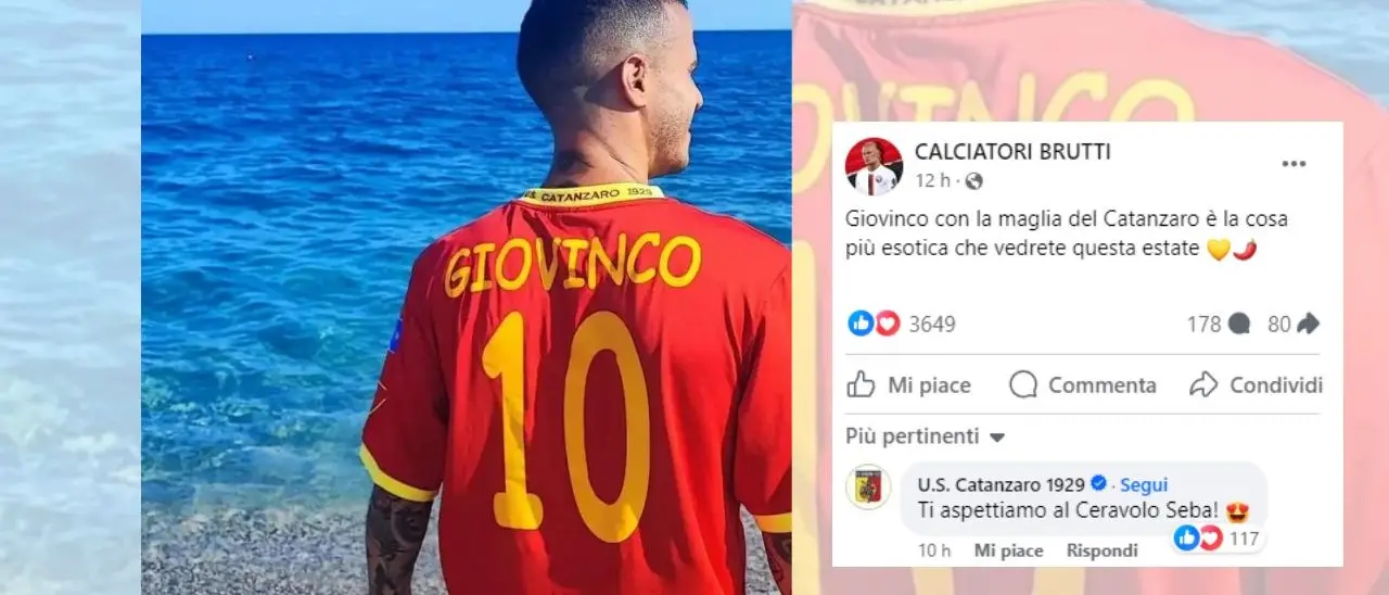 Giovinco con la maglia del Catanzaro, la foto diventa virale sui social: «La cosa più esotica che vedrete questa estate»