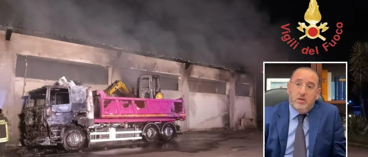 Incendio in un capannone di raccolta rifiuti a Cittanova, il sindaco Antico: «Nessun pericolo per la salute pubblica»