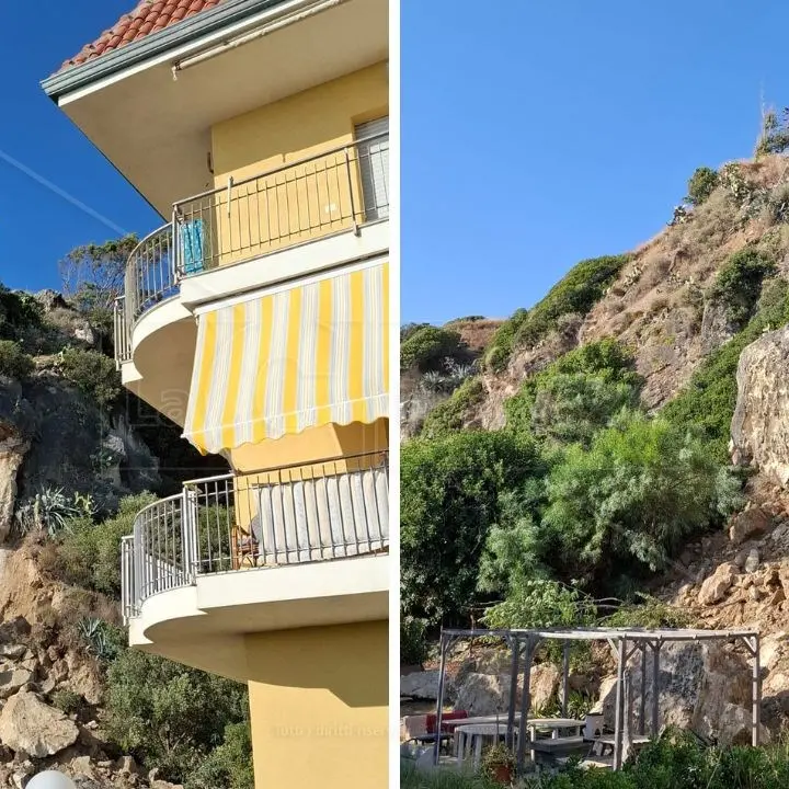 Falerna, crolla un costone di roccia in località Torre Lupo: sgomberate alcune famiglie