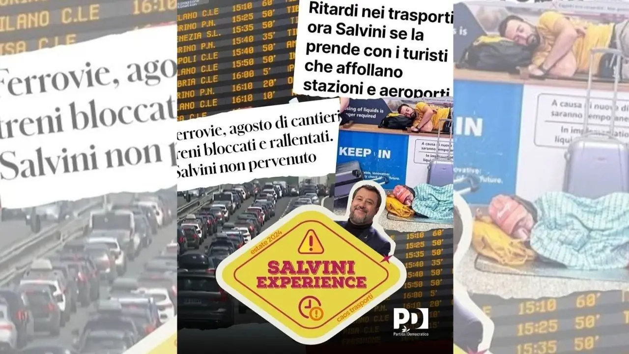 Incubo ritardi per treni, aerei e taxi: il Pd lancia l’hashtag #SalviniExperience contro il ministro: «Gestione disastrosa»