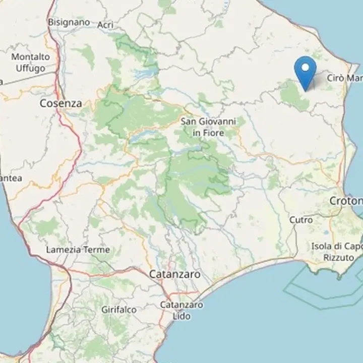 Terremoto in Calabria, trema il Crotonese: diverse scosse in pochi minuti, la più forte di magnitudo 3.8