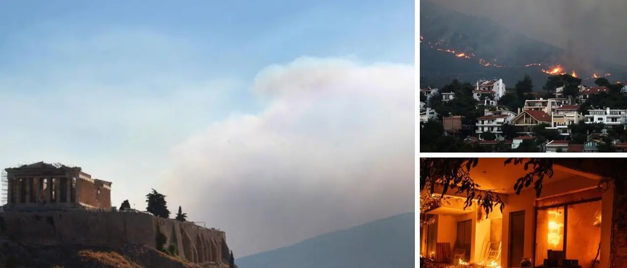 Brucia la Grecia, gli incendi raggiungono Atene: disposte evacuazioni in oltre dieci città