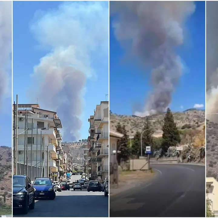 Incendio a Palizzi vicino ai vigneti Igt, canadair in azione per le operazioni di spegnimento