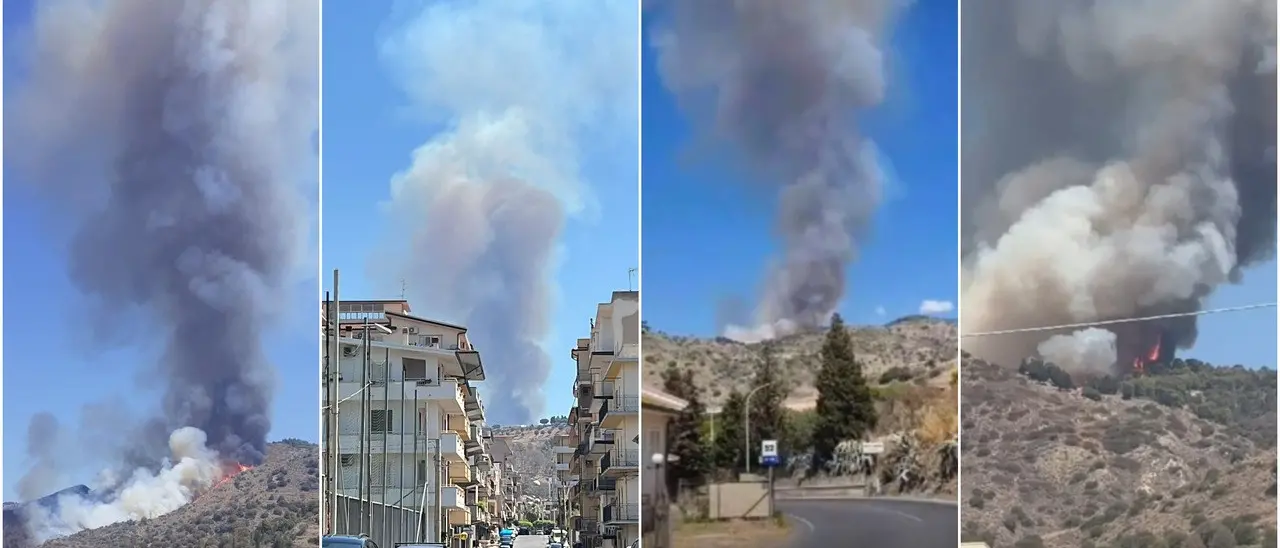 Incendio a Palizzi vicino ai vigneti Igt, canadair in azione per le operazioni di spegnimento