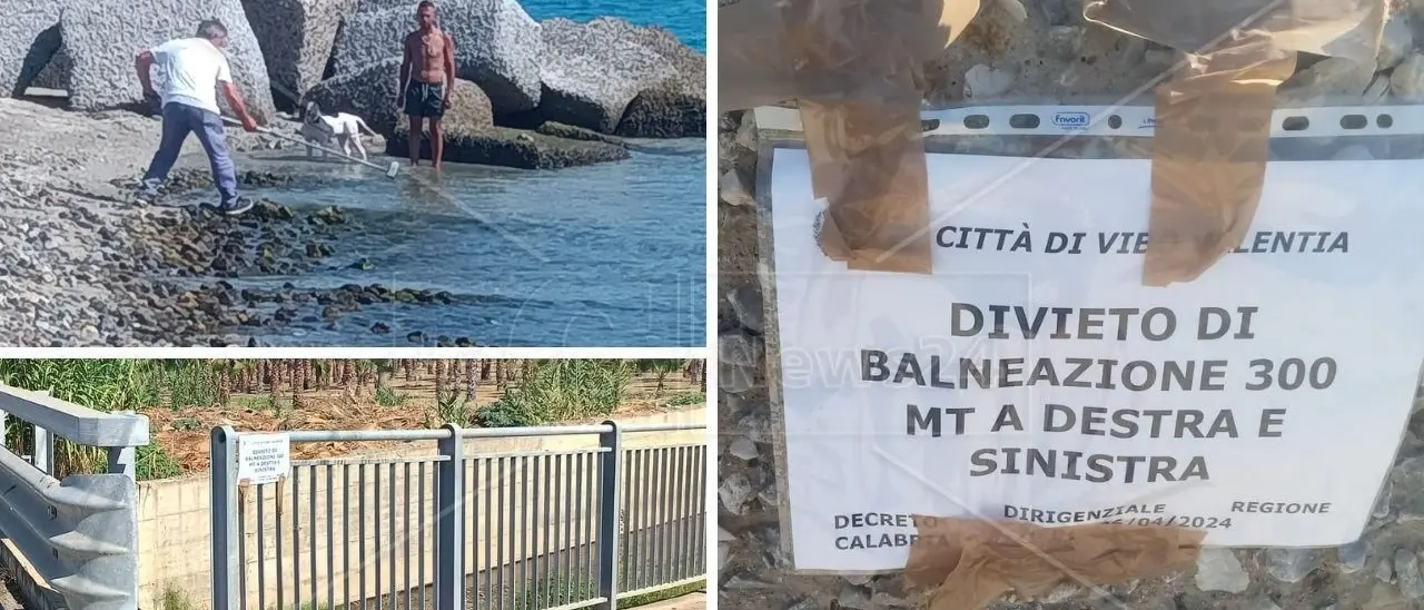 Vibo, spuntano i cartelli che vietano la balneazione per 600 metri ai lati del torrente Sant’Anna che da mesi inquina Bivona