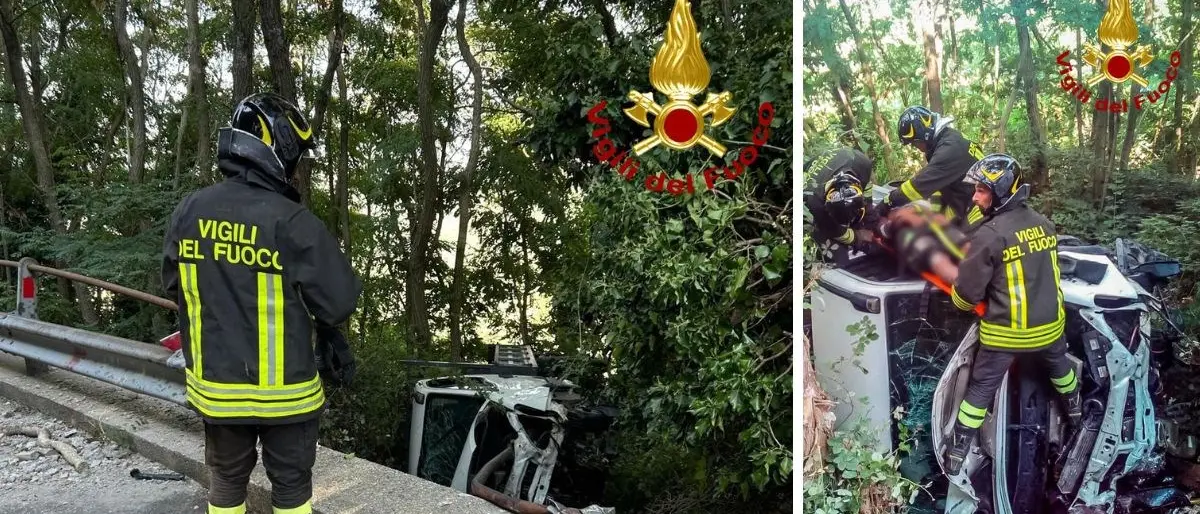 Incidente nel Cosentino, autocarro perde il controllo e finisce fuori strada: due feriti