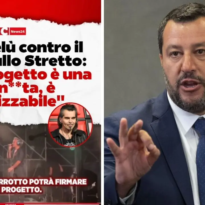 Ponte sullo Stretto, Salvini risponde alle critiche di Piero Pelù: «Ne sa più lui che centinaia di ingegneri e architetti»