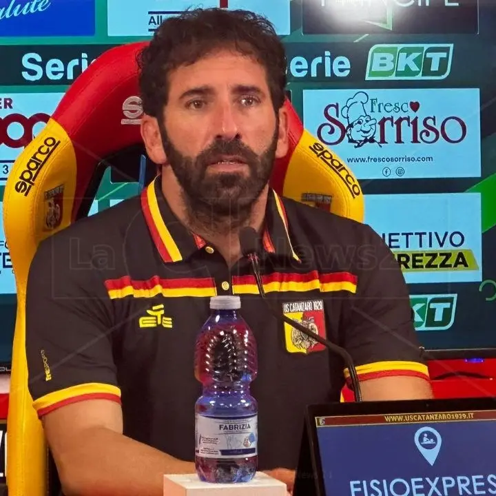 Catanzaro-Juve Stabia 0-0, Caserta: «Risultato giusto. Peccato per il finale, troppa frenesia da parte nostra»