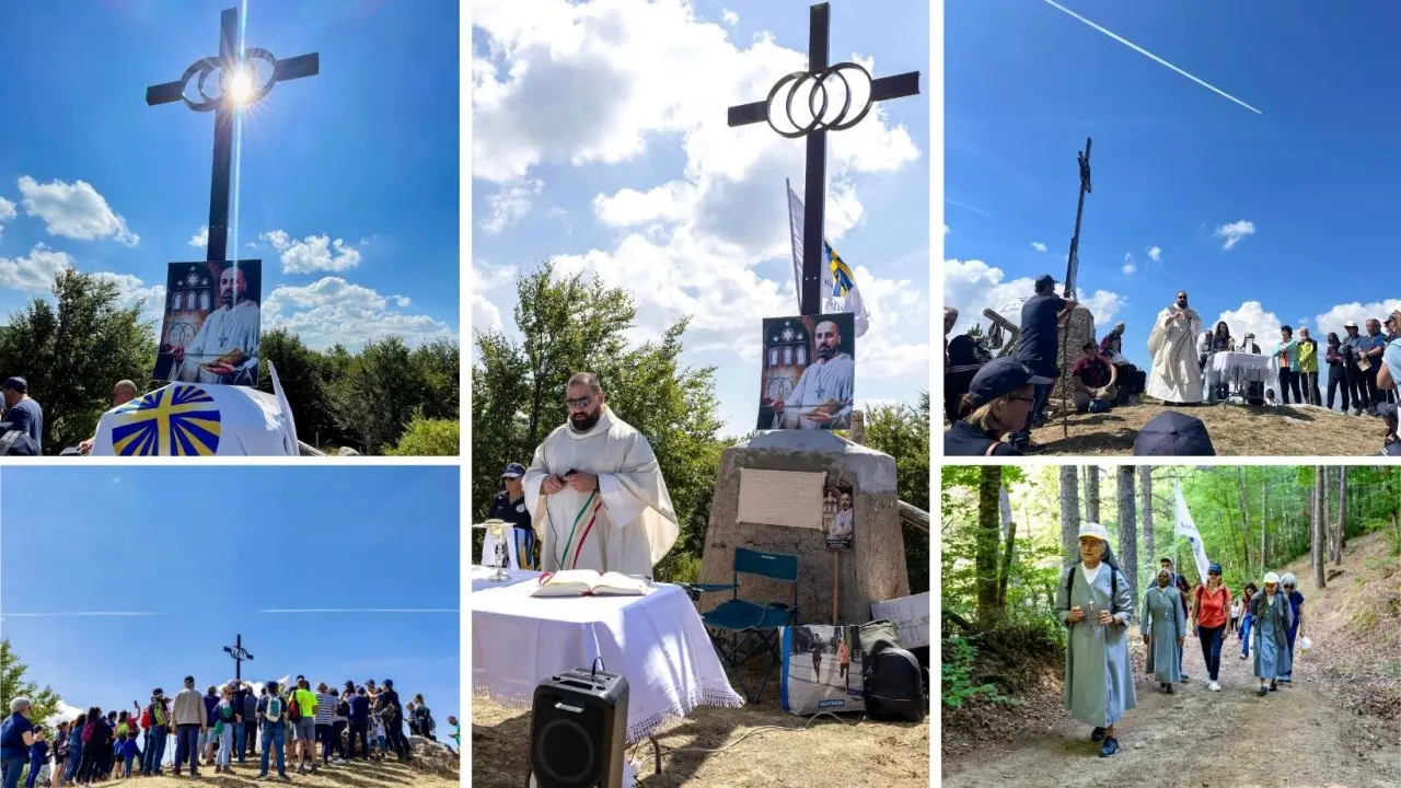 Sulla cima dei Colli Perilli in Sila ora svetta la “croce dei due laghi” dedicata a Gioacchino da Fiore