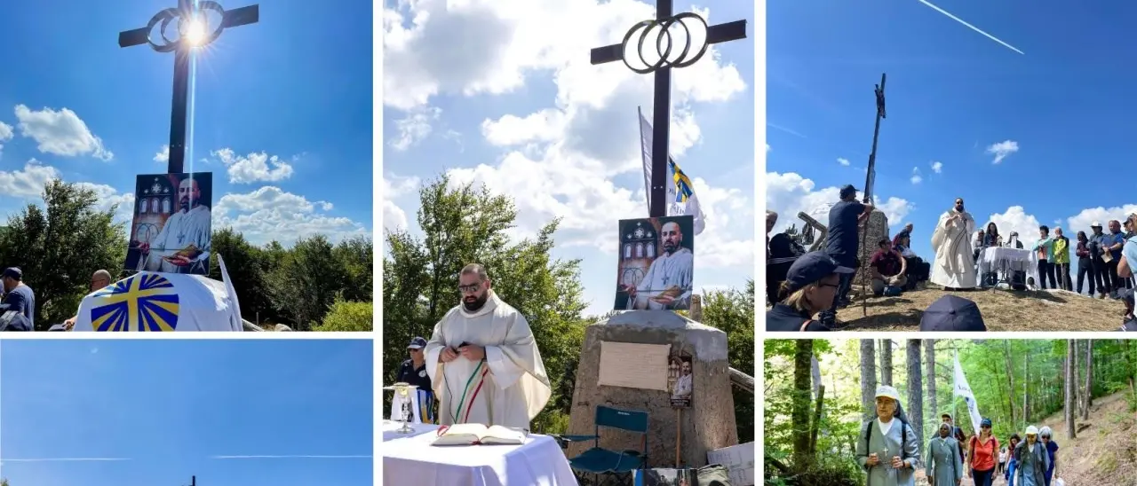 Sulla cima dei Colli Perilli in Sila ora svetta la “croce dei due laghi” dedicata a Gioacchino da Fiore
