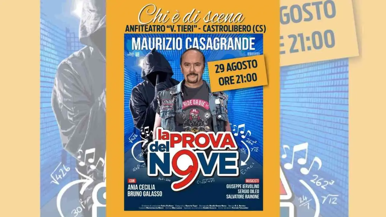 Castrolibero, al teatro Tieri arriva Maurizio Casagrande con il suo “La prova del nove”