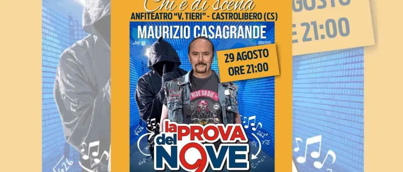 Castrolibero, al teatro Tieri arriva Maurizio Casagrande con il suo “La prova del nove”