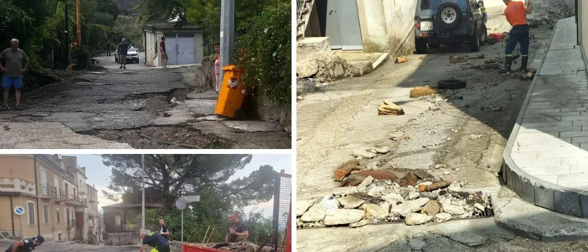 Dopo i fiumi di fango e detriti a Lungro avviati i primi interventi di pulizia e messa in sicurezza