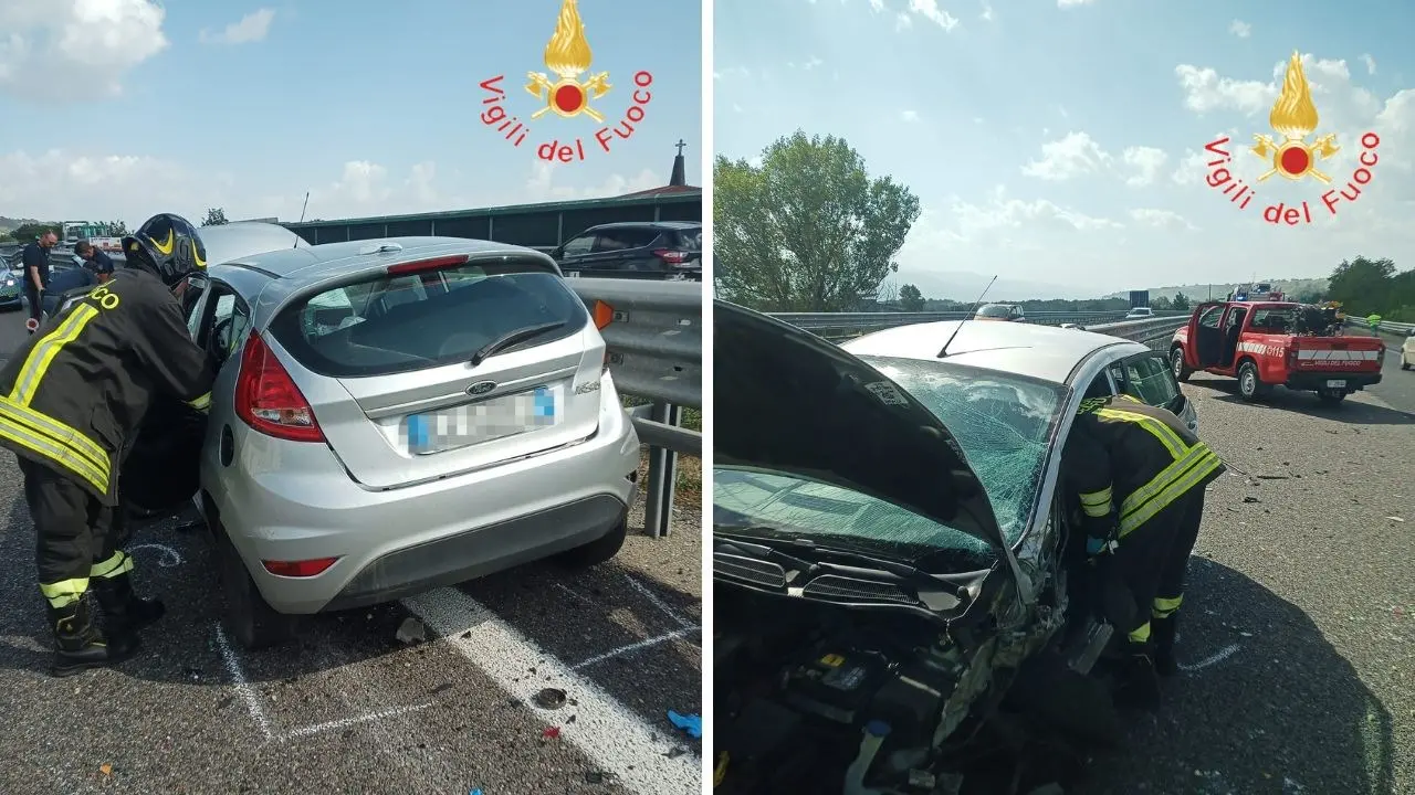 Auto contromano sull’autostrada nel Cosentino impatta violentemente contro un’altra vettura, due feriti