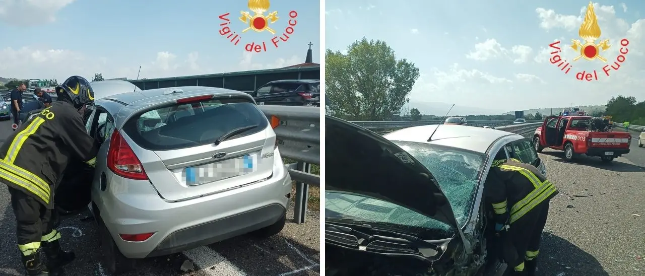 Auto contromano sull’autostrada nel Cosentino impatta violentemente contro un’altra vettura, due feriti