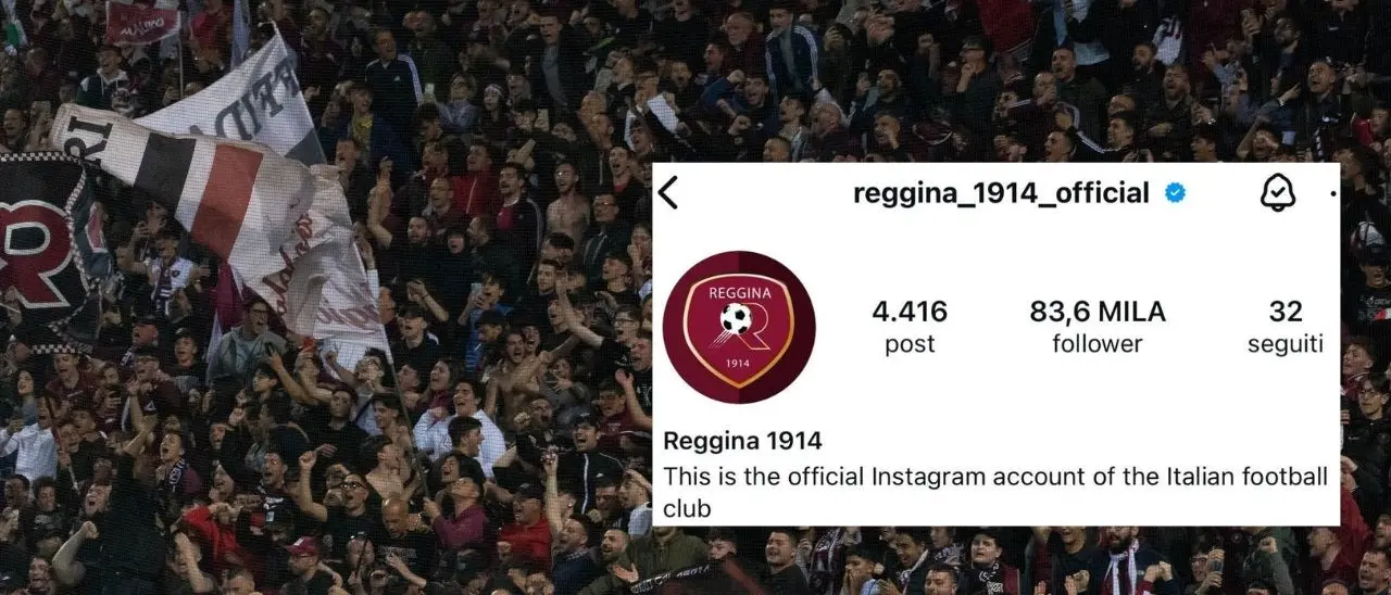 Reggina, record di follower su Instagram: prima tra i club di Serie D con quasi 84mila fan
