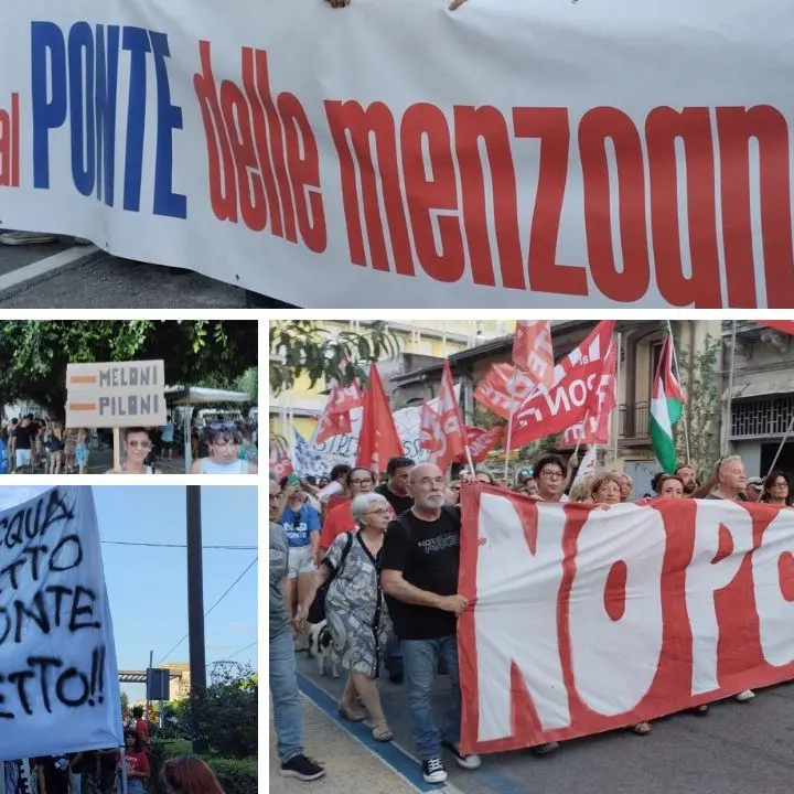 No Ponte di nuovo in piazza per protestare: «Opera dannosa, lo Stretto e la Costa viola beni da difendere»