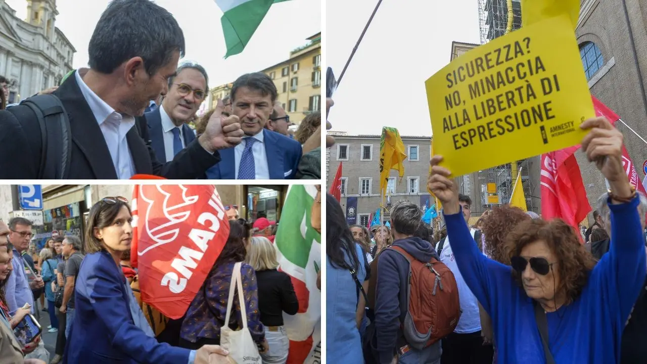 Presidio contro il ddl sicurezza a Roma, sindacati e opposizione in piazza: «Peggio del codice Rocco, passo indietro per l’Italia»