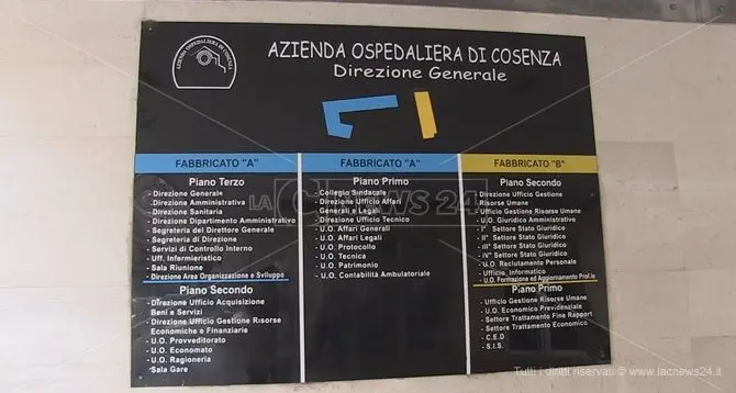 Azienda ospedaliera di Cosenza, parcella da 177mila euro ridotta a 36mila: la Cassazione conferma\n